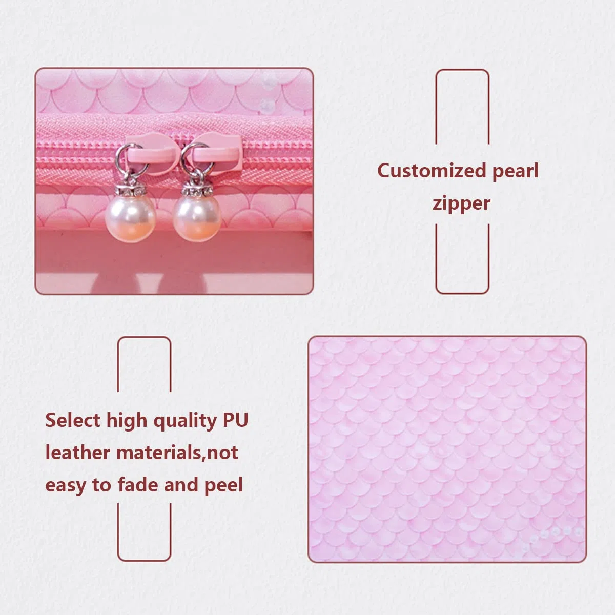 Funda de transporte compatible con Nintendo Switch OLED/Switch, bolsa protectora de carcasa rígida con 10 ranuras para tarjetas de juego para la consola Switch y sus accesorios (escama de pez rosa)