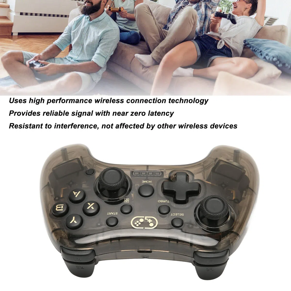 Wireless Game Controller, PC Gamepad Joystick, Bluetooth RGB Retroiluminado Gamepad Remoto Joystick para PC TV Switch PS3 Plug and Play Gamepad