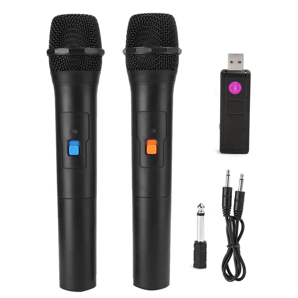 Sxhlseller Karaoke Speech Plug and Play Mic, recepción remota de señal Estable, micrófono para actuaciones en, para reuniones/Iglesias,(H)