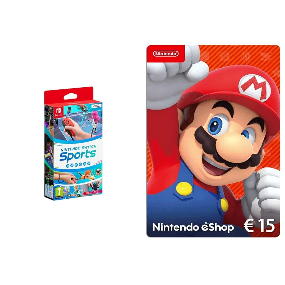 Nintendo Switch Sports (Nintendo Switch) + Nintendo eShop Tarjeta de regalo 15€ (Código de descarga)