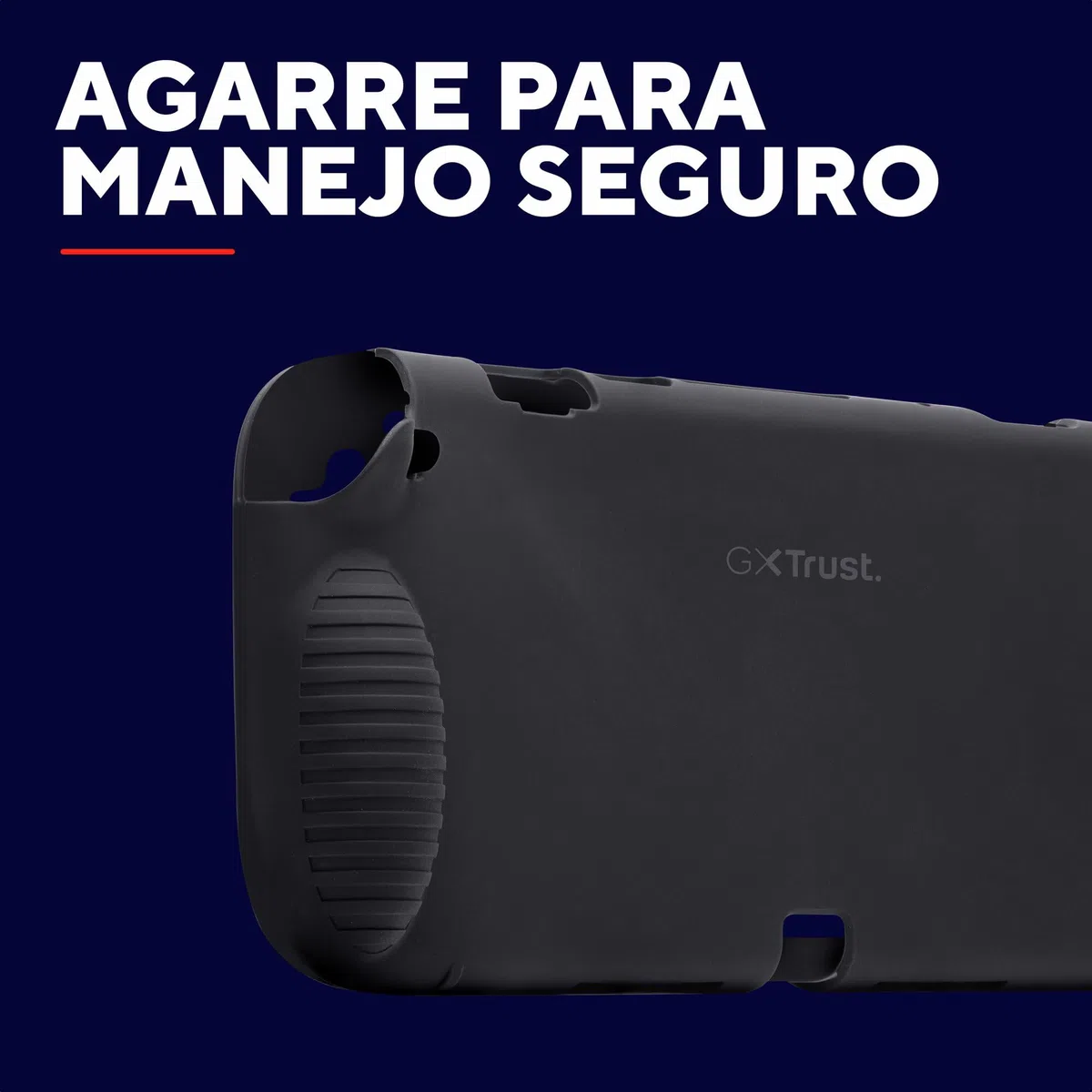 GXTrust 1253 Carcasa Nintendo Switch 2, Funda Protectora de Silicona con Diseño Texturizado, Resistente a los Arañazos, Absorción de Impactos, Cubierta Protectora Switch 2, Negro