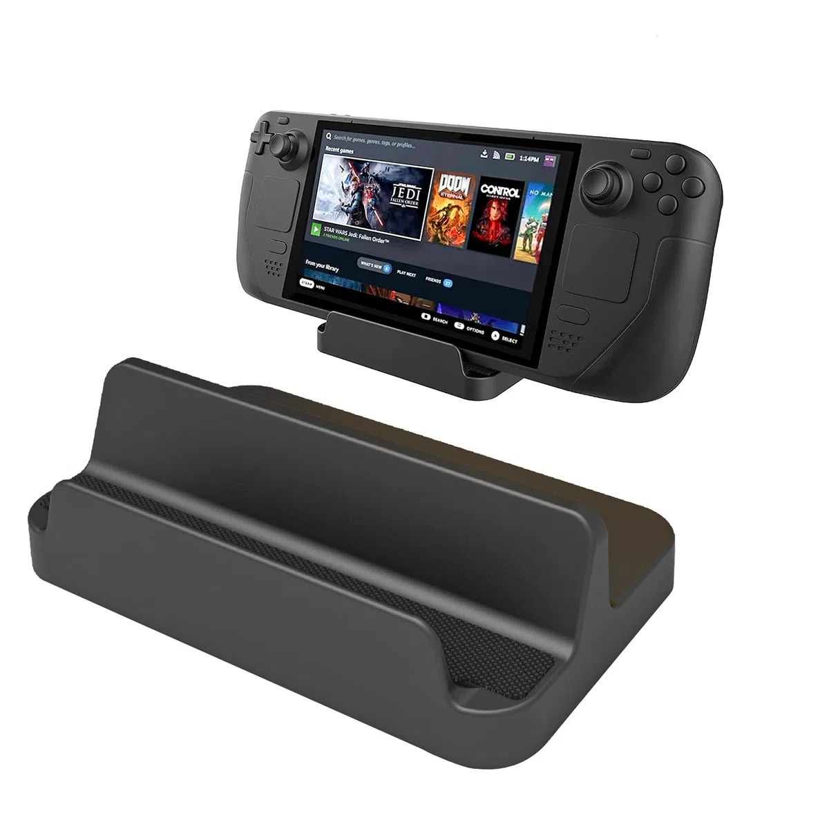 Byffoer Soporte compatible con Valve Steam Deck y Nintendo OLED Lite, funda para Steam Deck antideslizante, disipación de calor, ligero, soporte para consola de juegos