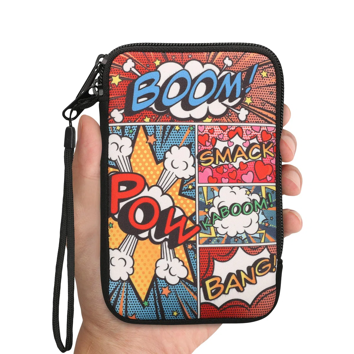 kwmobile Funda Compatible con Consola Nintendo 3DS XL - Estuche de Neopreno con Cremallera - Arte Pop Multicolor