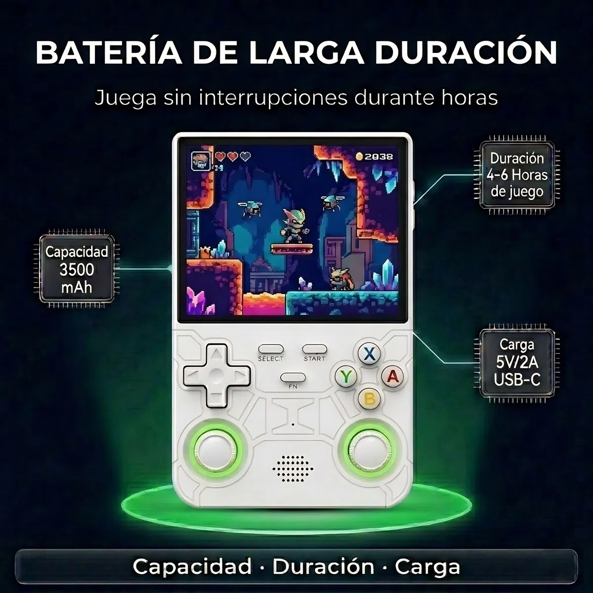 Genzo Consola Portatil Retro R36 Ultra 2026 con 128GB y más de 40.000 Juegos - Juegos de PSP, GameB, PS1, SuperNint, MegaD, NeoG, etc. +30 Emuladores -Pantalla Grande HD IPS de 4 Pulgadas (Blanco)