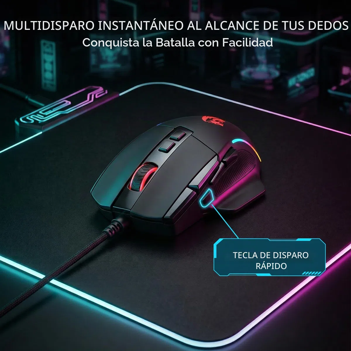 Redragon M925 Ratón Gaming Cableado 24K dpi Teclas Programables