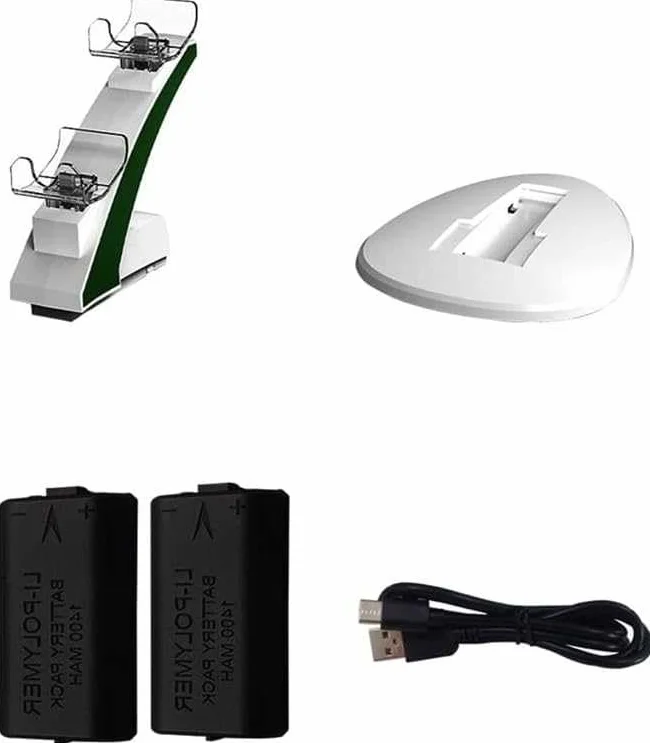 Base de carga de controlador dual: carga rápida y configuración organizada de juegos