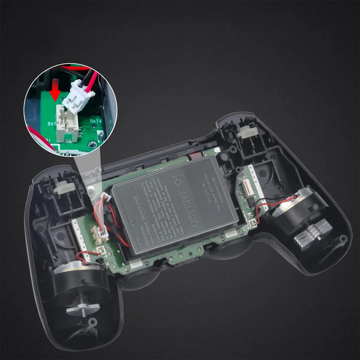 OSTENT 1000mAh 3.65V 3.7Wh Recargable Li-Ion Batería de Repuesto para Sony PS4 Original/Pro/Slim CUH-ZCT1 CUH-ZCT2 Serie Bluetooth inalámbrico Dual Shock Controller Viejo Nueva Versión