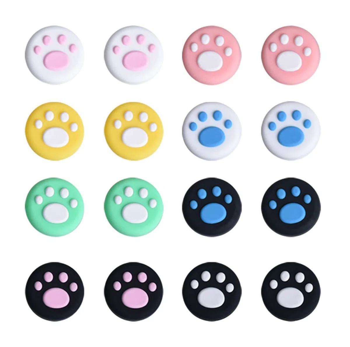 Pulgar Grip Tapas,16PCS Tapas de Joysticks Caps in Silicona Pulgar Stick Cubierta Cubierta deTapa Joystick Pulgar Stick Cubierta Compatible con Nintendo Switch,OLED/Switch Lite