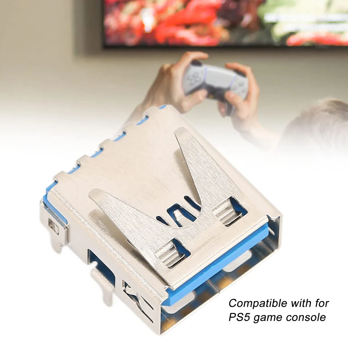Sxhlseller para Reemplazo de Puerto USB 3.0 de PS5, Toma de Conector USB 3.0 para Consola de Juegos PS5, Reemplazo de Puerto USB 3.0 Ajuste PS5, Pieza de Reparación de PS5