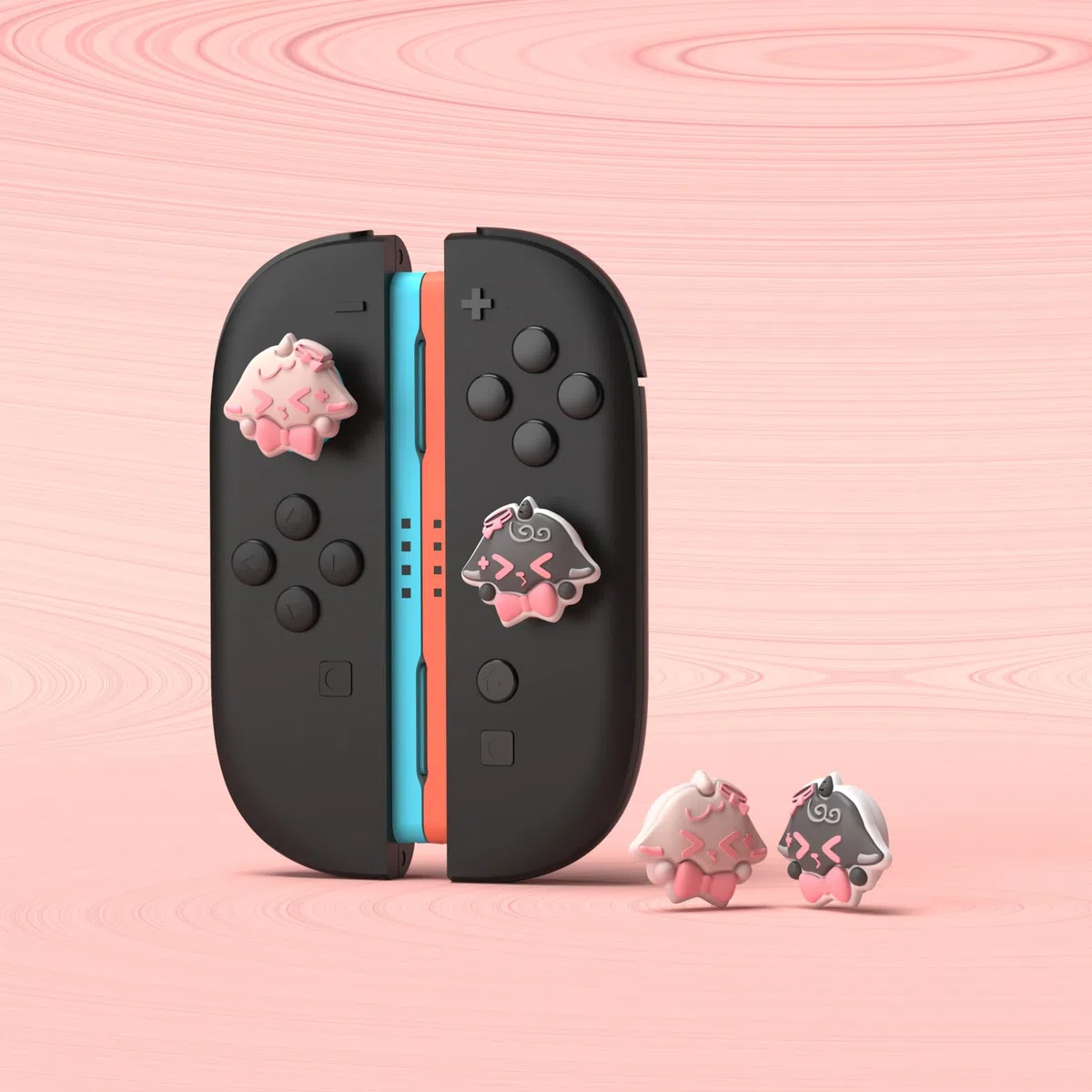 PlayVital 4 Piezas de Agarres para el Pulgar para Nintendo Switch 2 2025, Kawaii Tapas de Silicona para Joysticks de Joycon, Protector para Joystick, Accesorios para Switch 2 (Oveja Mimada)