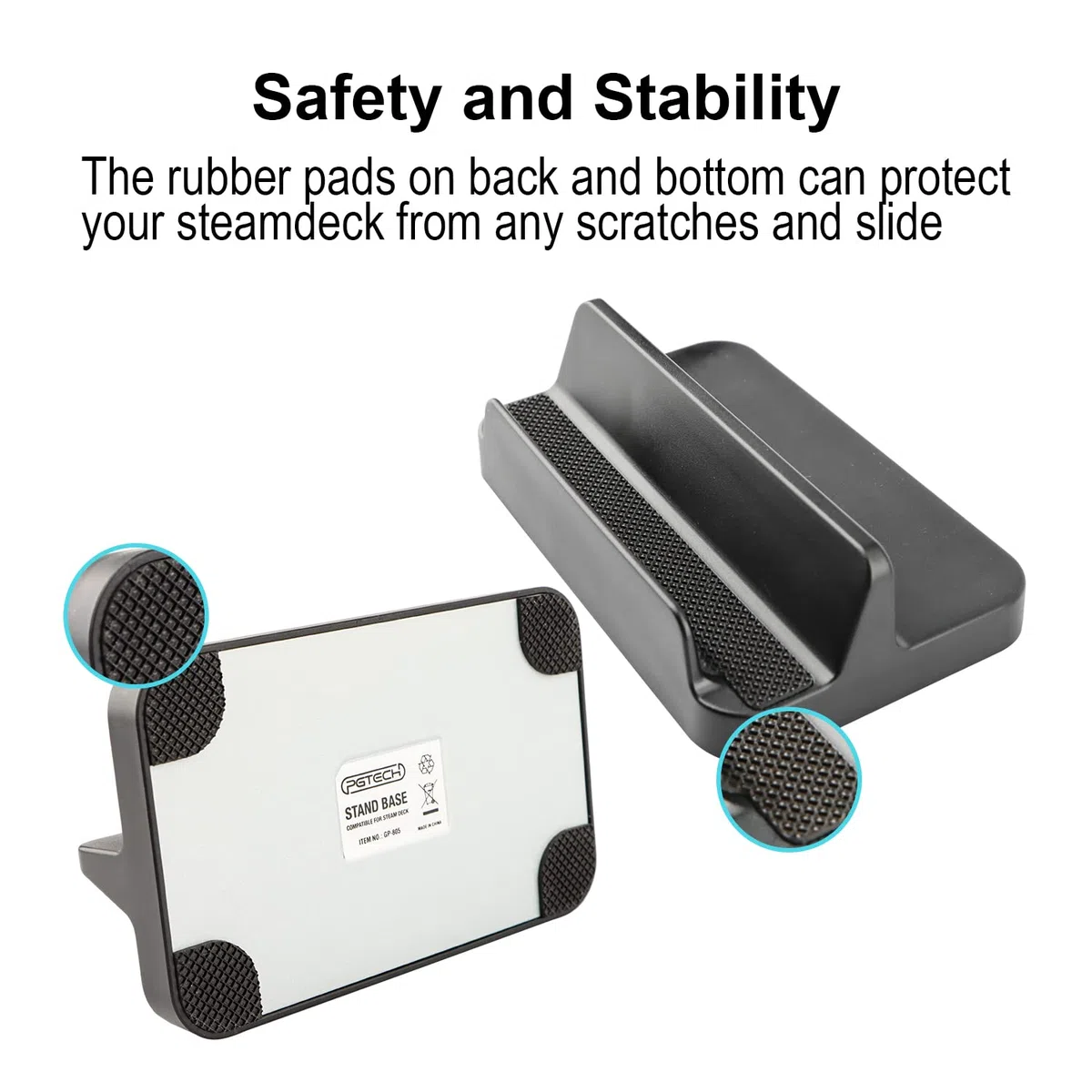 Byffoer Soporte compatible con Valve Steam Deck y Nintendo OLED Lite, funda para Steam Deck antideslizante, disipación de calor, ligero, soporte para consola de juegos