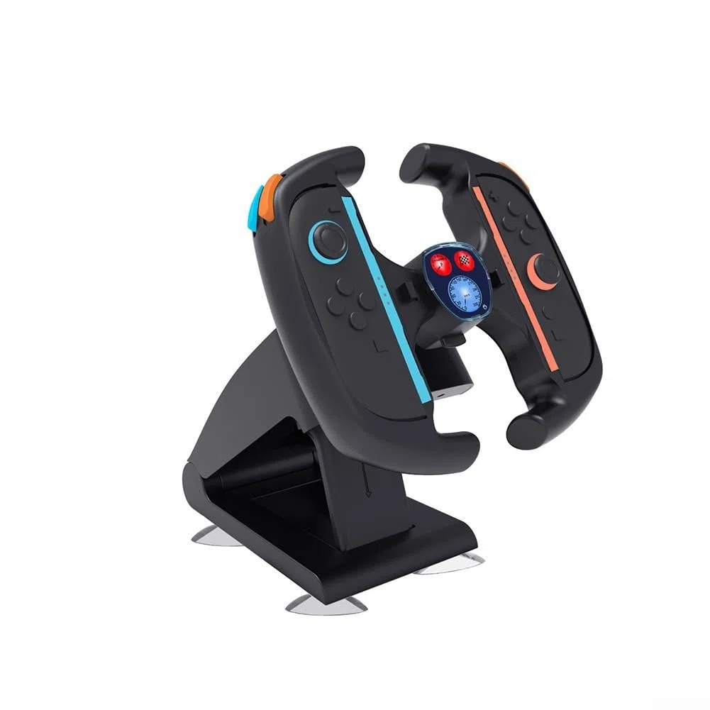 AugustknowU Soporte estable y recargable para volante de carreras compatible con Switch 2, con material ABS para uso a largo plazo
