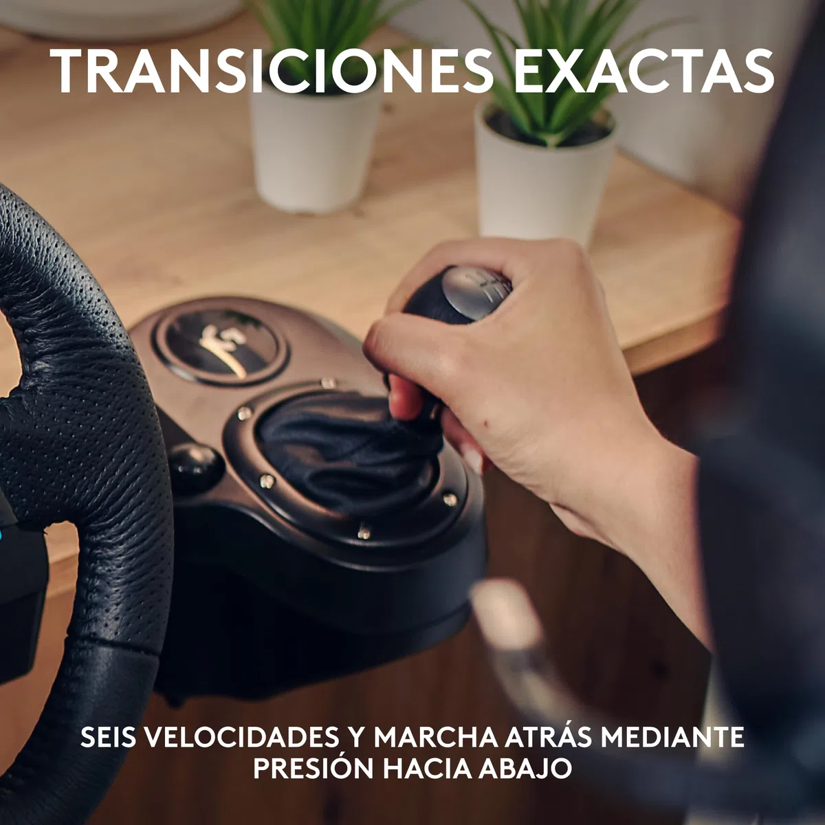 Logitech G G923 Volante de Carreras y Pedales, TRUEFORCE Force Feedback, Cuero Auténtico + Palanca de Cambio Logitech G Driving Force, Xbox X|S, Xbox One, PC, Mac, Negro