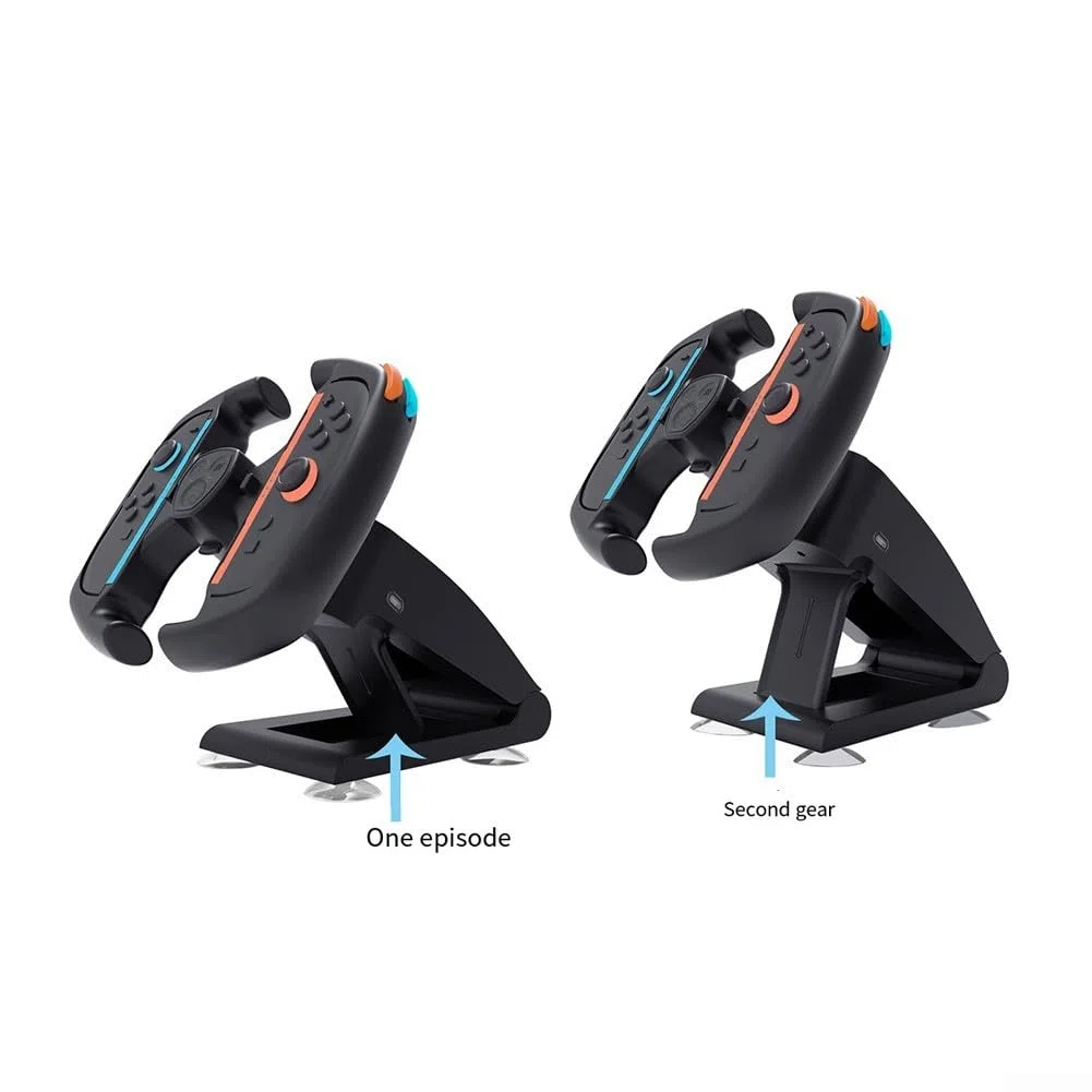 AugustknowU Soporte estable y recargable para volante de carreras compatible con Switch 2, con material ABS para uso a largo plazo