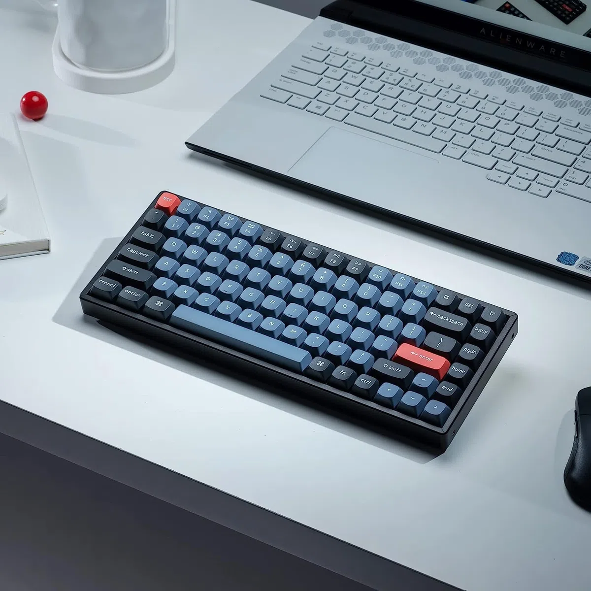 Keychron K2 Pro Wireless Teclado Mecánico Personalizado, QMK/Via Macros Programable, RGB Backlight Hot-swappable Keychron K Pro Red Switch, 4000mAh Batería para Mac Windows ES-ISO Layout