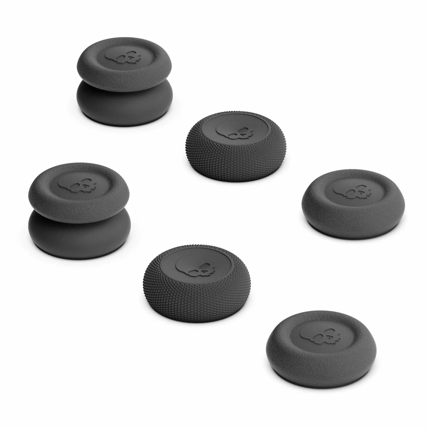 Skull & Co. Skin, CQC and FPS Thumb Grips Joystick Cap Analog Stick Cover for Xbox (XSX/XB1) Controller - Black, 3Pairs(6pcs)