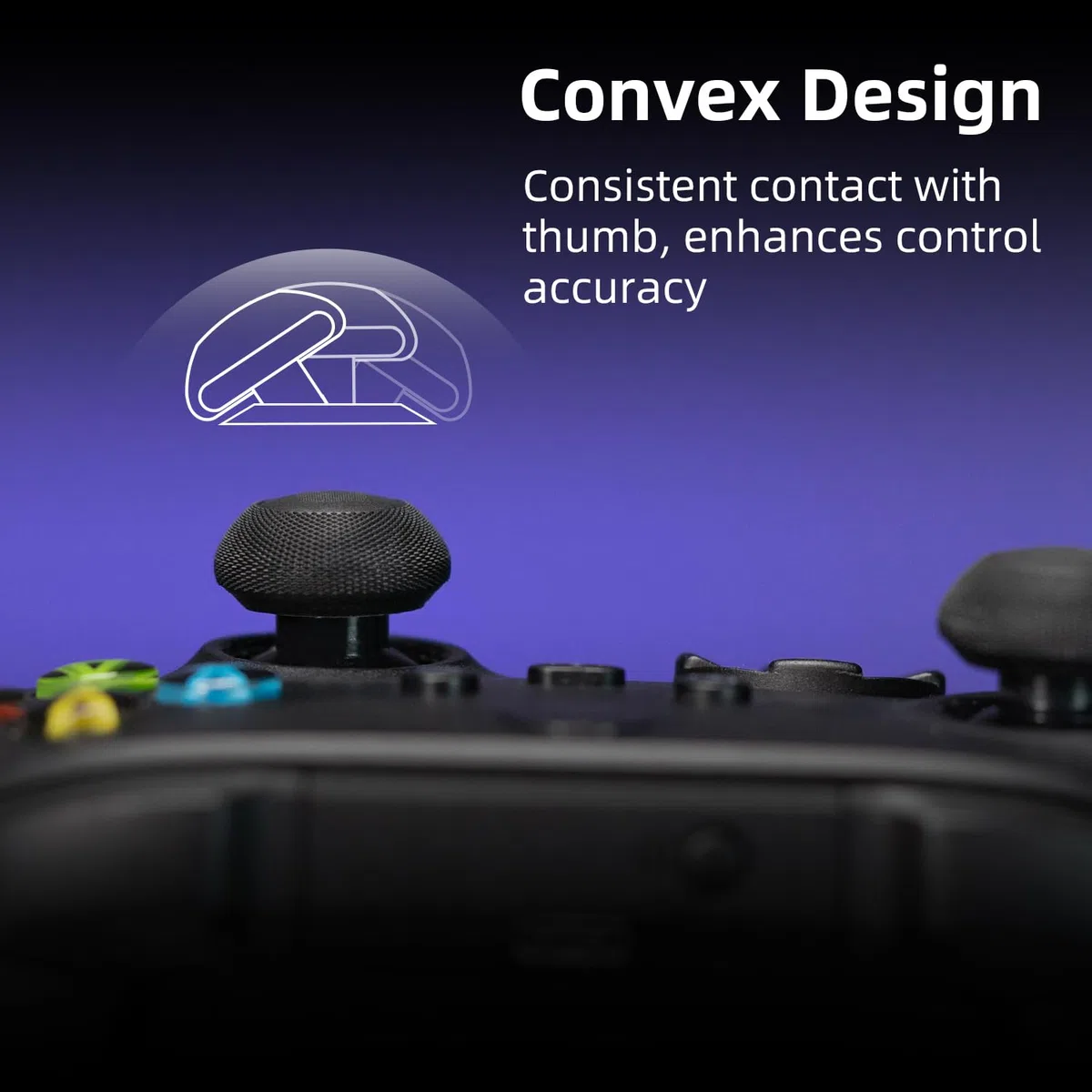 Skull & Co. Convex Thumb Grip Caps Joystick Cap Analog Stick Cover Thumbstick Grip Cover for Xbox (XSX/XB1) Controller - Galactic Purple, 2 Pairs (4pcs)