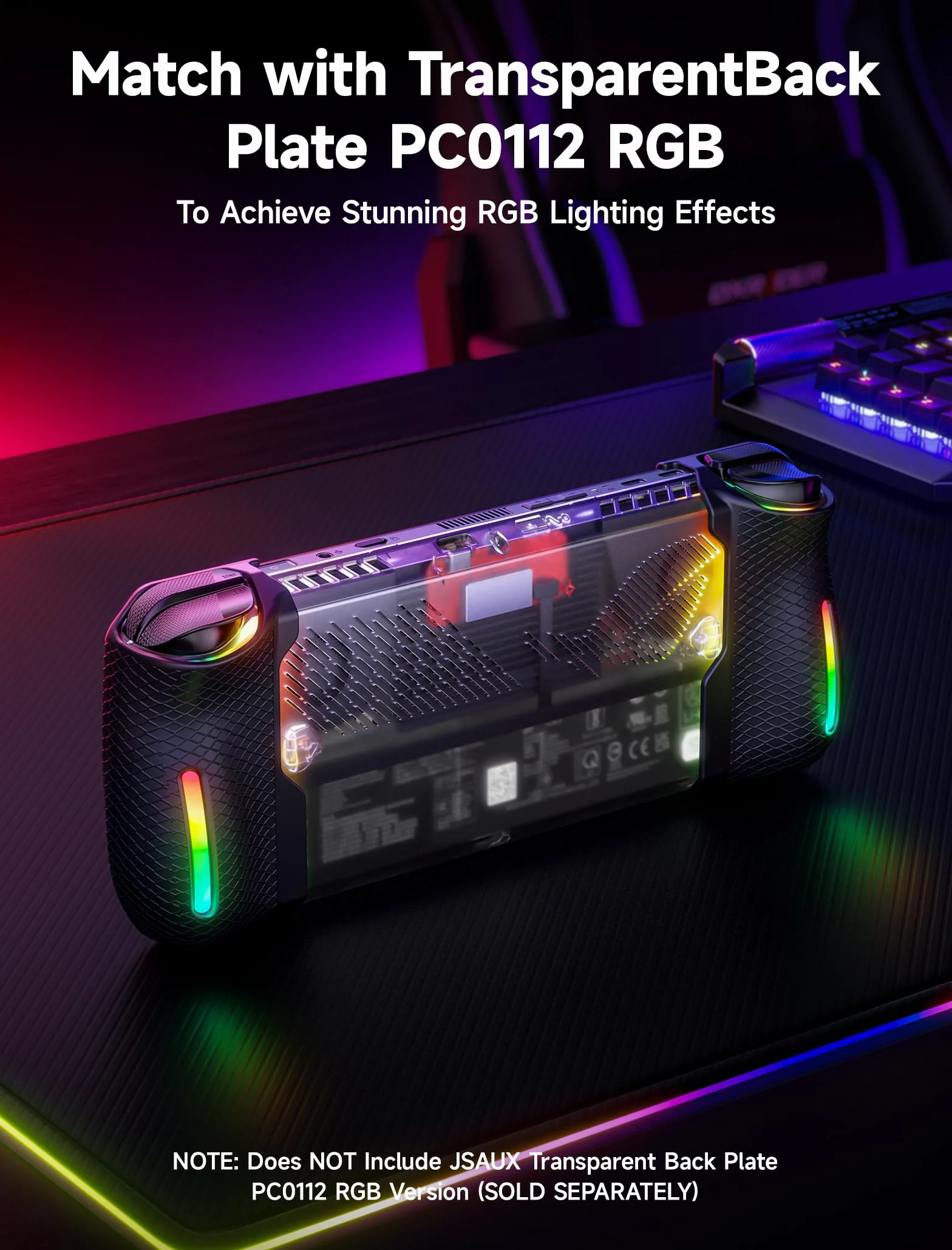 JSAUX Funda Protectora de Silicona Compatible con ROG Ally X, ROG Ally X Grip Skin, ASUS Rog Ally X Accesorios, Juego de Fundas de Silicona (una Izquierda y una Derecha)-PC0113 Negro