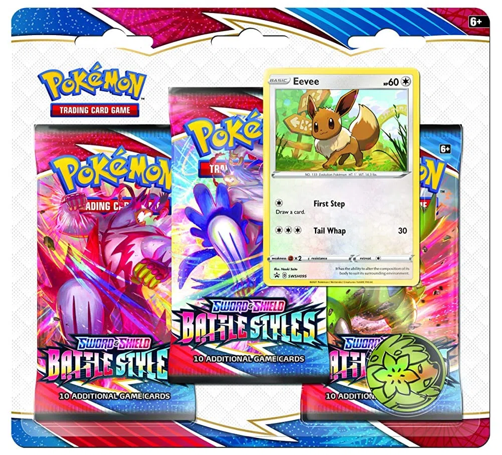 Pokémon Sword & Shield 5 Estilos de Combate: Paquete de 3 mejoras (uno al Azar), Juego de Cartas para 2 Jugadores a Partir de 6 años, más de 10 Minutos de Tiempo de Juego