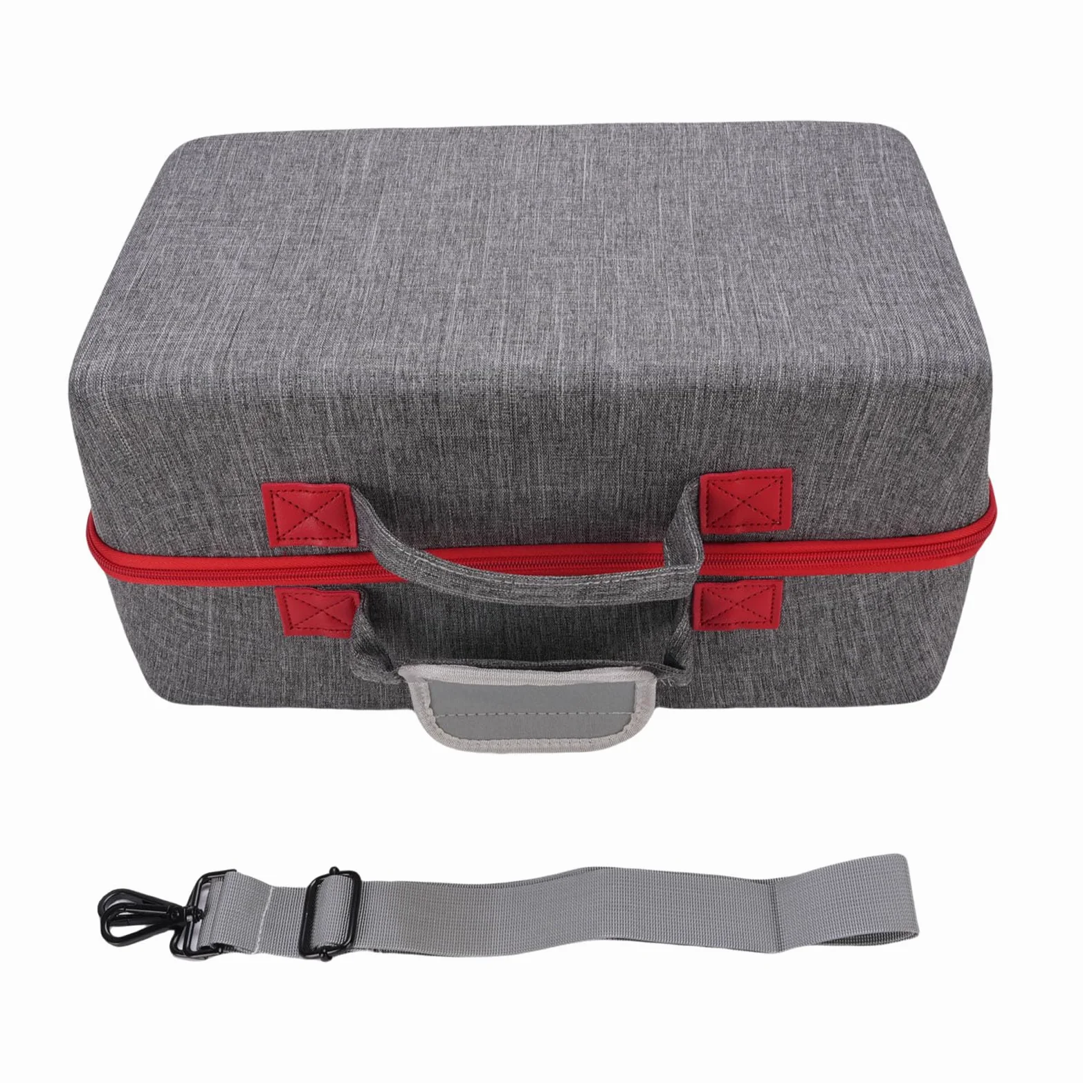 Gucagle Estuche rígido para Consola Bolsa de Almacenamiento de Viaje Multifuncional Duradera con Correa de Hombro Ajustable para Consola de Juegos Controlador Accesorios para Auriculares (Gris)