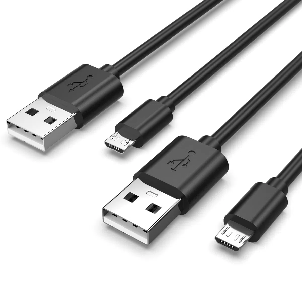 Superer 3,0M/Pack de 2 Cable Micro USB Compatible con Sony Mando PS4, Playstation 4 Slim Pro, Xbox One/One S/X/Elite Accesorios Cargador