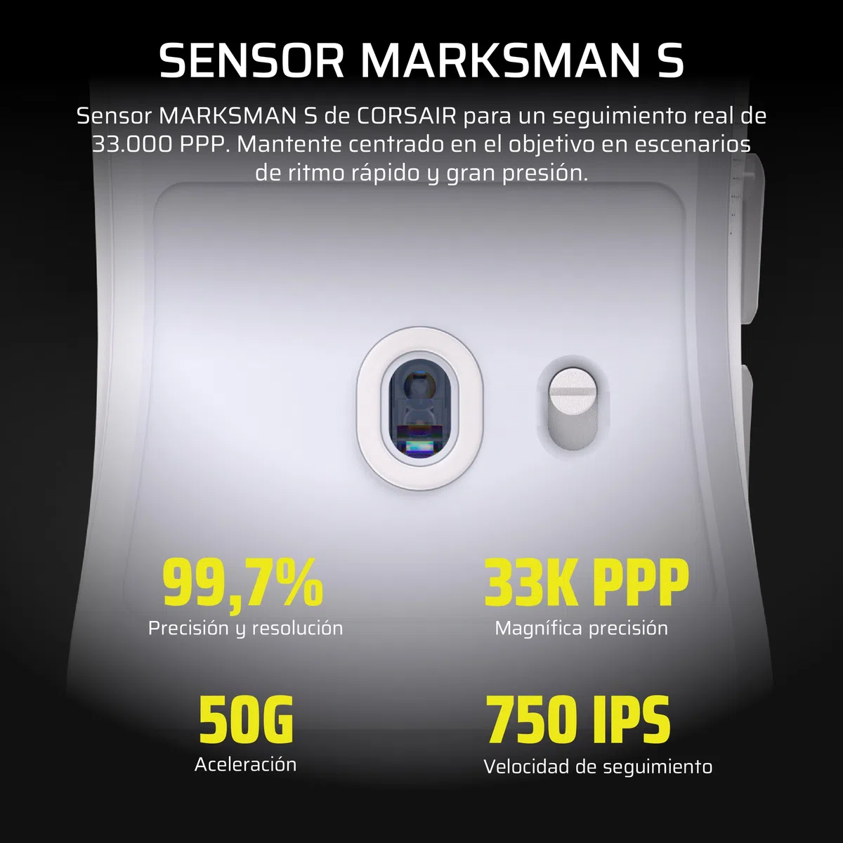 Corsair Sabre v2 Pro Ultralight Wireless FPS Ratón Gaming – 33K dpi, 36g Peso, 8,000Hz Sondeo Avanzado, Interruptores Mecánicos, hasta 70 Horas de Duración de la Batería, Web Hub – Negro