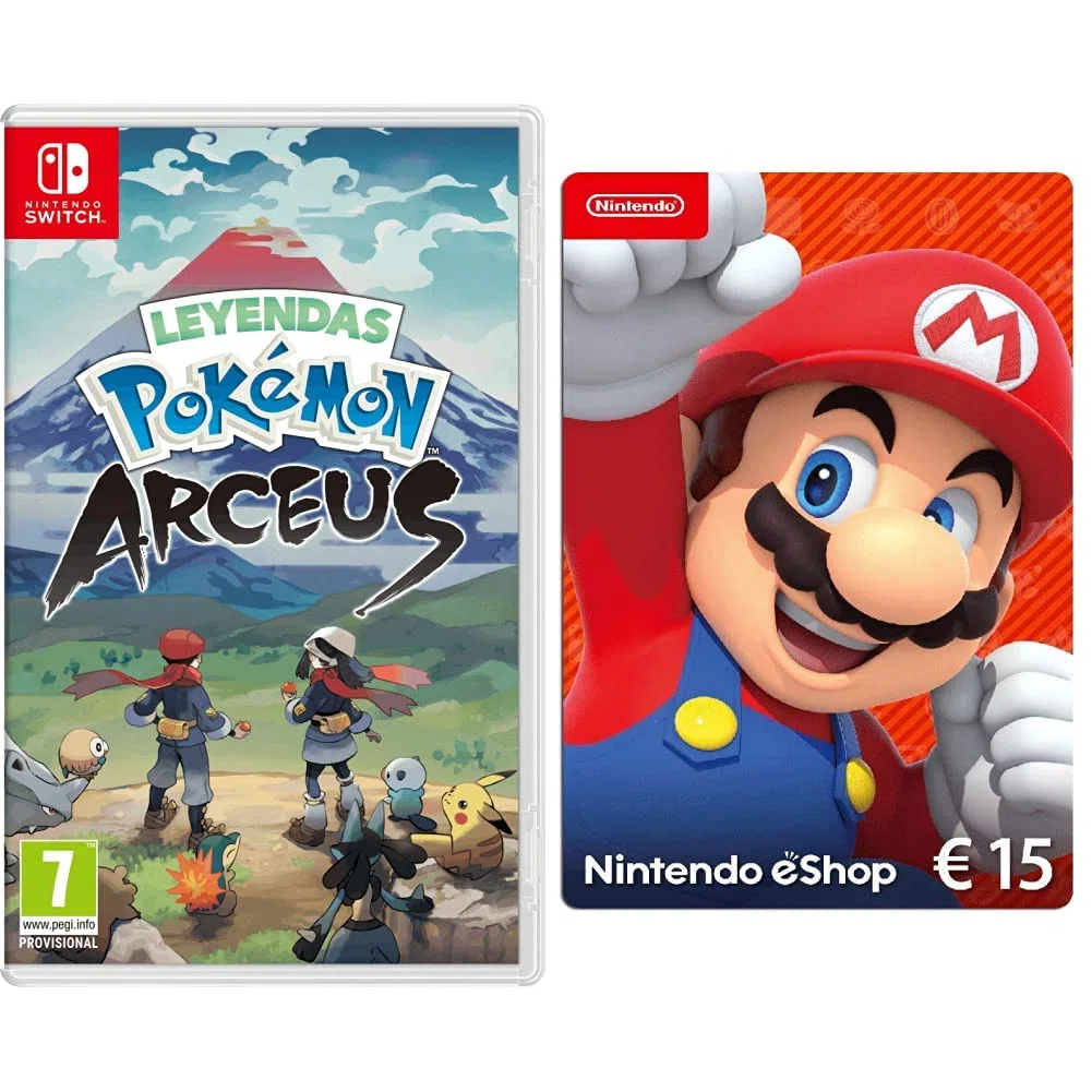 NINTENDO SWITCH LEYENDAS POKEMON: ARCEUS + Nintendo eShop Tarjeta de regalo 15€ (Código de descarga)
