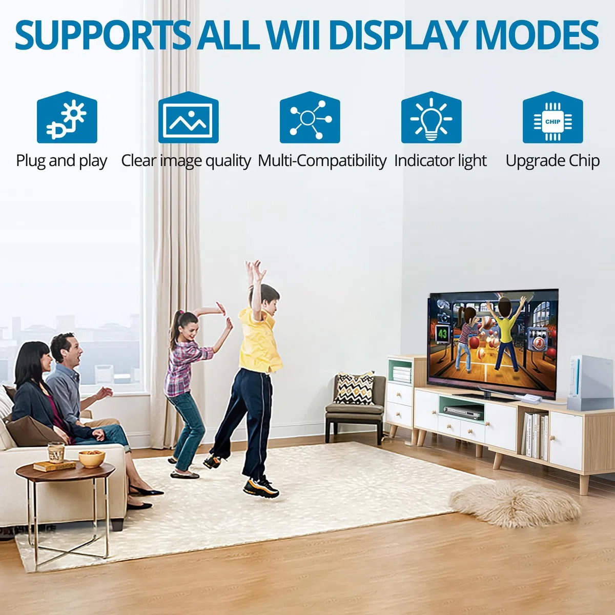 AUTOUTLET Adaptador Wii a HDMI, Convertidor Wii Hdmi 1080P / 720P Full HD, con Salida de Audio y Video de 3,5mm para Nintendo Wii, Monitor de TV, Proyector, Televisión, Blanco