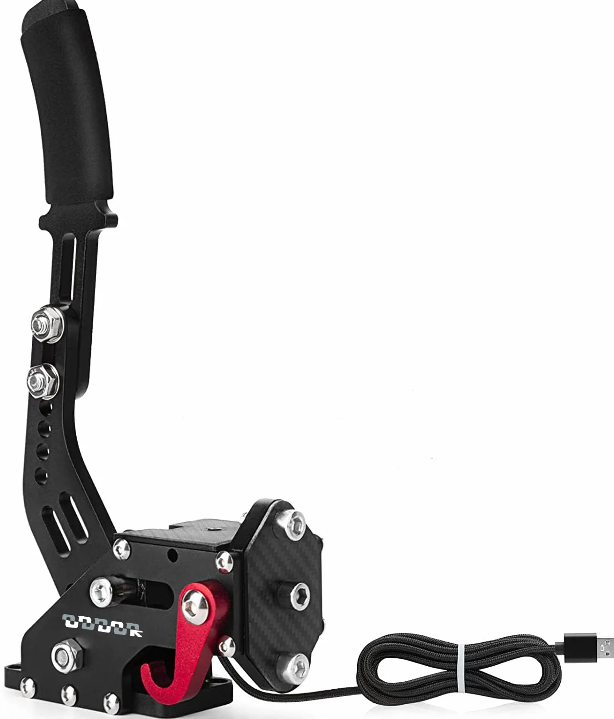 aikeec 64 bit Freno de Mano USB PC, Actualizar el Freno de Mano para Lo gitech g25 g27 g29 t500 t300 Thrust Master FANATECOSW Dirt Rally, Cable de Nylon 2M/Muelle Refuerzo/Negro sin Abrazadera