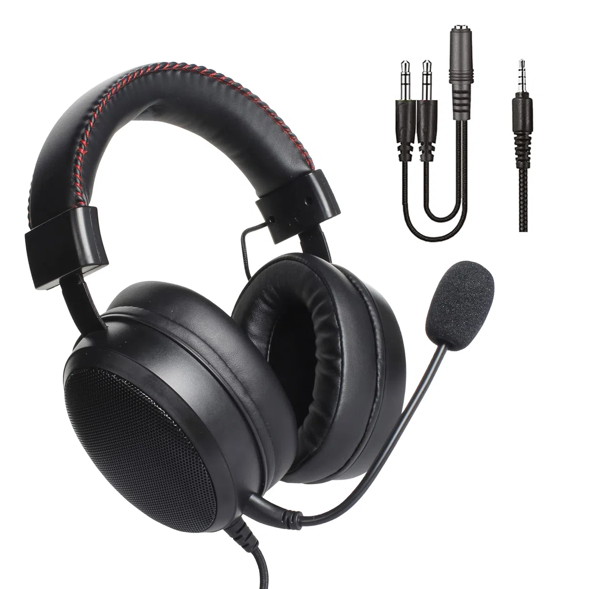DR1TECH Blackjack+ Auriculares Cascos Gaming con Cable y Micrófono para PS5 Consola [Audio 3D], PS4, Xbox y Smartphone - Auricolares Over Ear con Driver 40mm (INMERSIÓN Total)