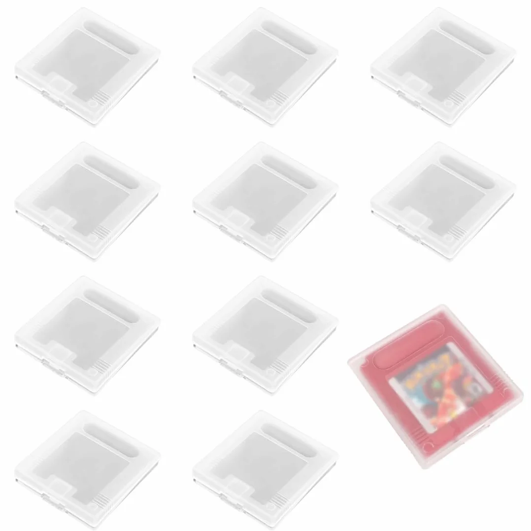 10 Pcs Game Card Cartucho De Almacenamiento Caja De La Caja Cubierta De Polvo Funda Protectora De Plástico Transparente A Prueba De Arañazos para Game Boy Color GB/GBC/GBP