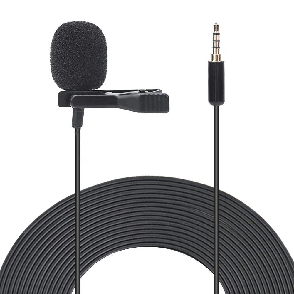 Micrófono de solapa, mini micrófono portátil con clip de collar Micrófono de grabación de entrevista para computadora de teléfono móvil