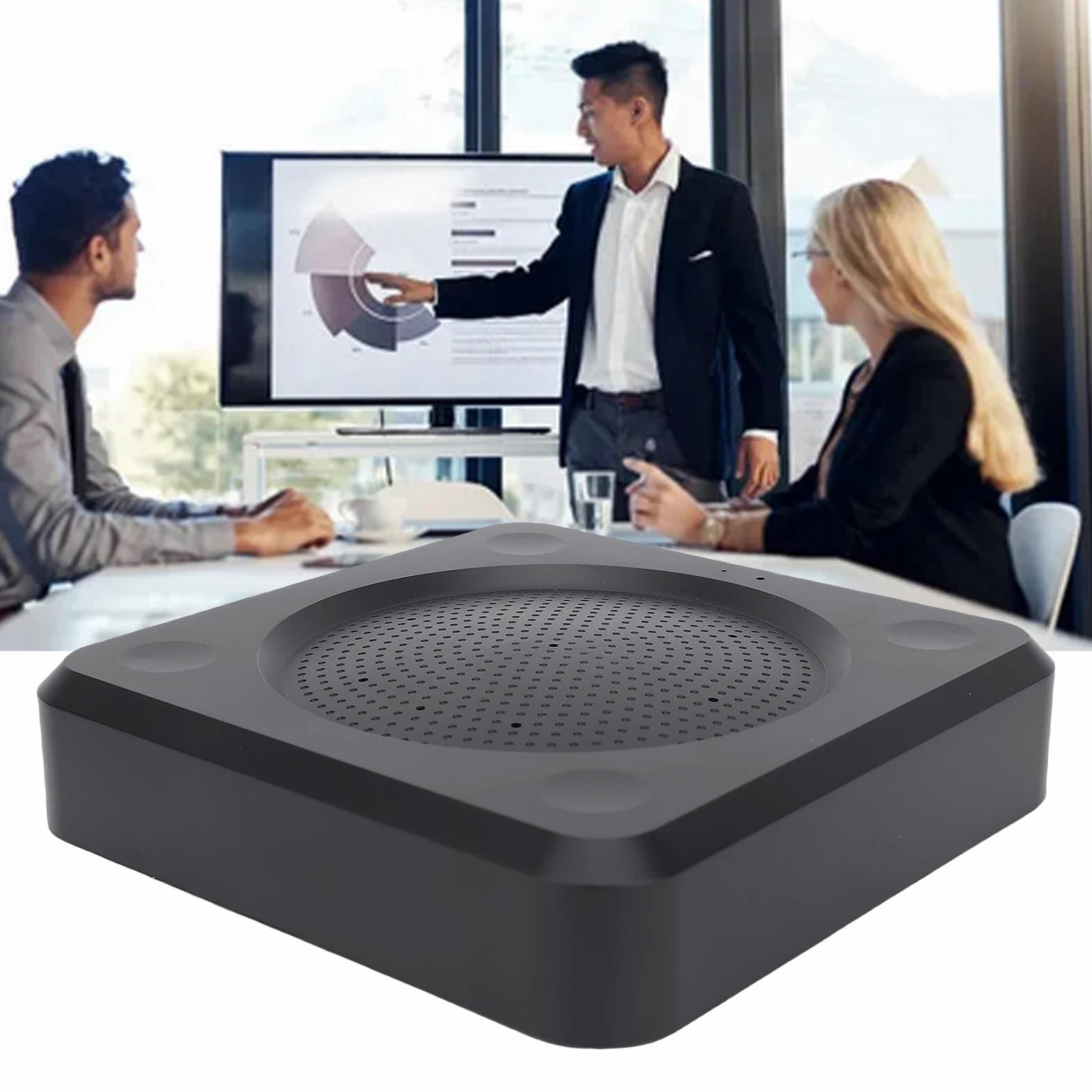 Tosuny Micrófono de Conferencia USB, Conjunto de 6 Micrófonos con Rango de Recogida de 10 M, Micrófono Omnidireccional 360 para PC, Cancelación de Ruido para Videollamadas, Clase en
