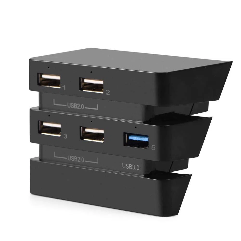 Topiky Hub USB para Pro, Adaptador de Controlador de concentrador de expansión USB 2.0 y 3.0 de 5 Puertos para Consola de Juegos Pro