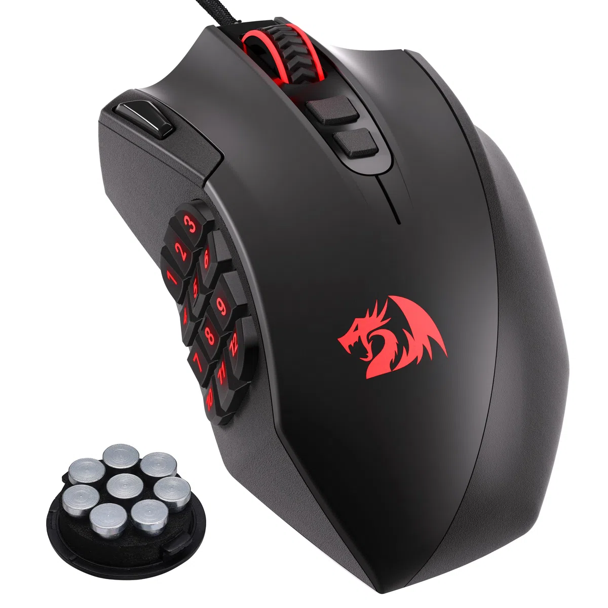 Redragon M921 MMO Ratón Gaming Cableado RGB 12400 dpi Alta Precisión