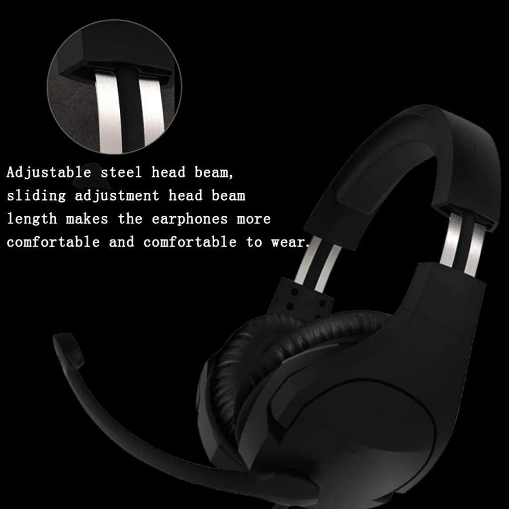 Auriculares estéreo con Cable Auriculares for Juegos de PC con cancelación de Ruido Micrófono de Control de Volumen Auriculares sobre la Oreja for PC / PS4 / Xbox 1 Auriculares ergonómicos