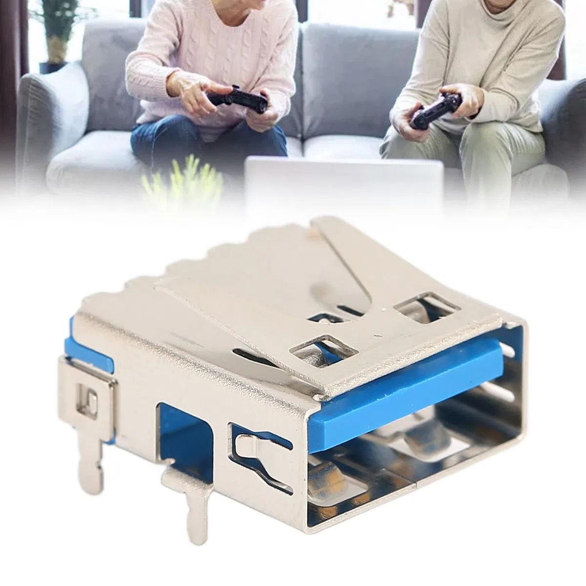 Sxhlseller para Reemplazo de Puerto USB 3.0 de PS5, Toma de Conector USB 3.0 para Consola de Juegos PS5, Reemplazo de Puerto USB 3.0 Ajuste PS5, Pieza de Reparación de PS5