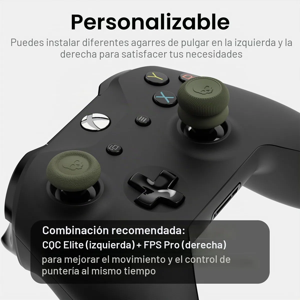 Skull & Co. Skin, CQC and FPS Thumb Grips Joystick Cap Analog Stick Cover for Xbox (XSX/XB1) Controller - Black, 3Pairs(6pcs)