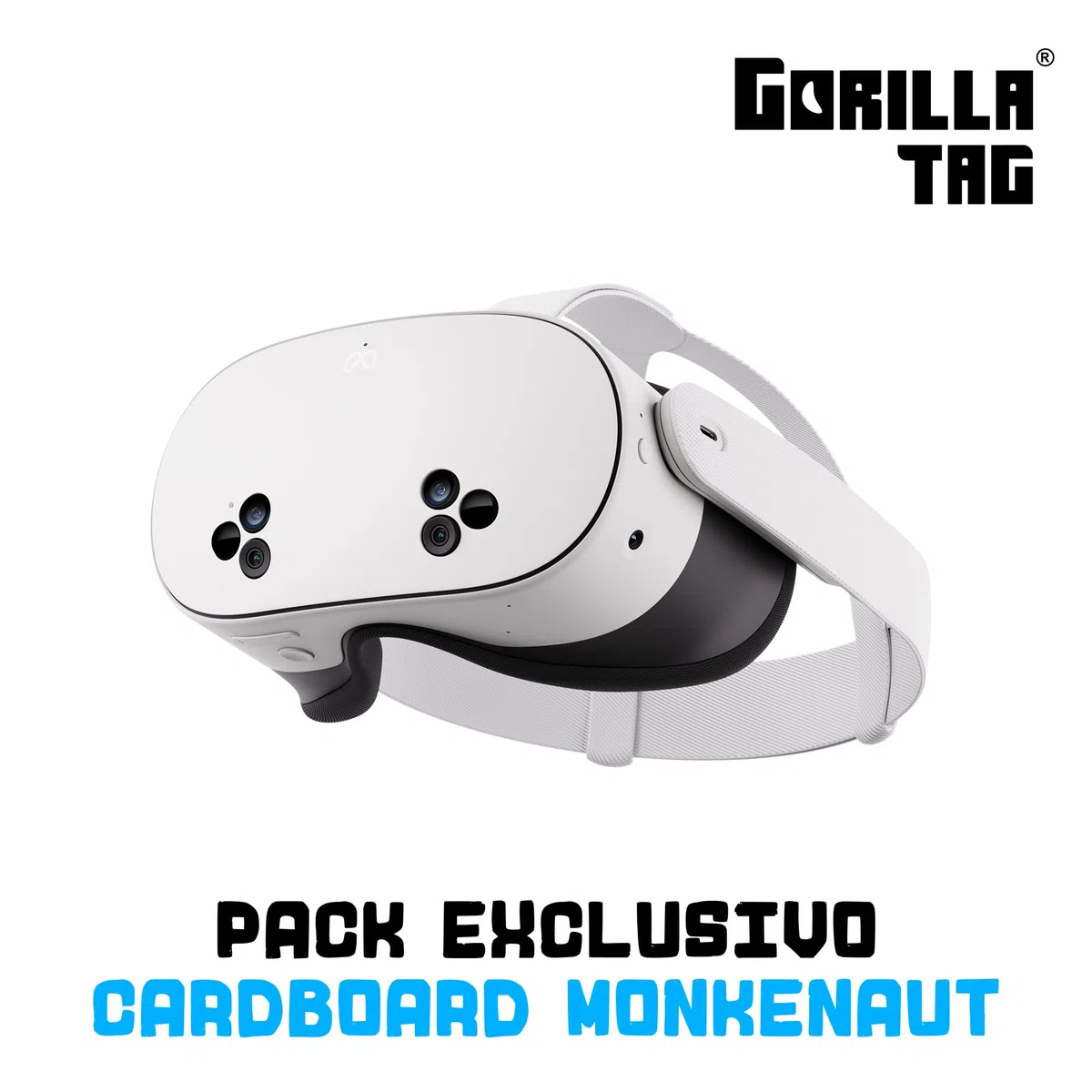 Meta Quest 3S 128 GB | Realidad Virtual sin Cables — Pack Gorilla Tag Cardboard Monkenaut — Exclusivo de Amazon
