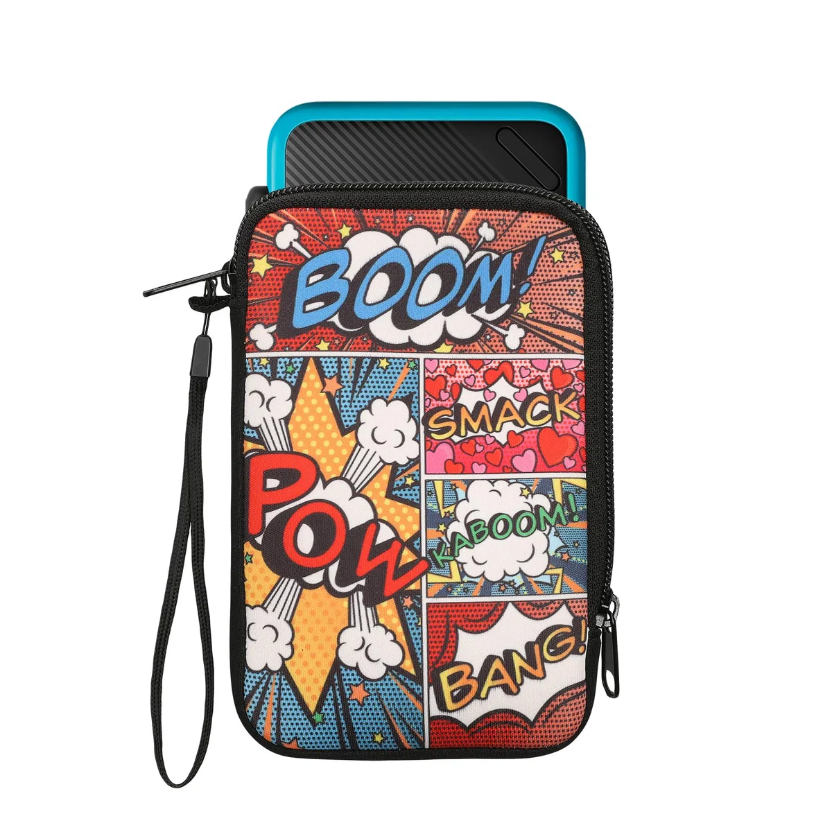 kwmobile Funda Compatible con Consola Nintendo 3DS XL - Estuche de Neopreno con Cremallera - Arte Pop Multicolor