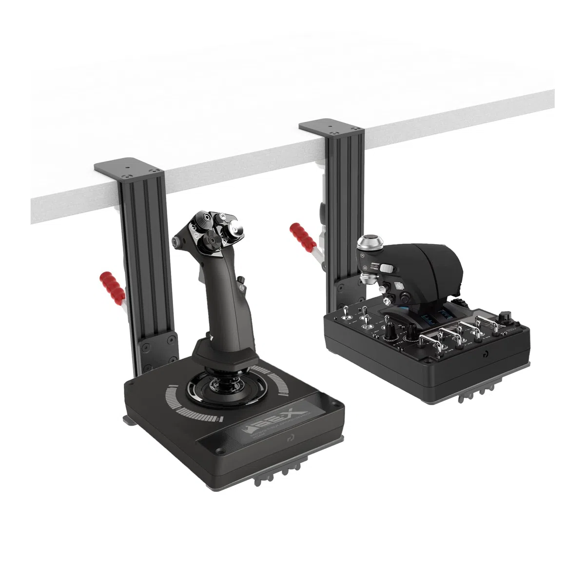 Hikig Paquete de 2 Soportes de Escritorio para joysticks Logitech, Thrustmaster y VKB Hotas, Compatible con X52/X52 Pro/X56/X56 Rhino y más