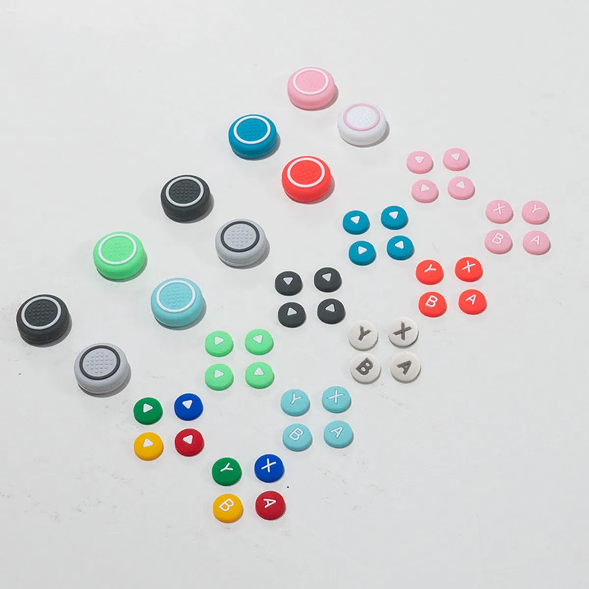 Juego de 10 tapas de silicona para mando de juego, cubierta direccional de repuesto para pulgar