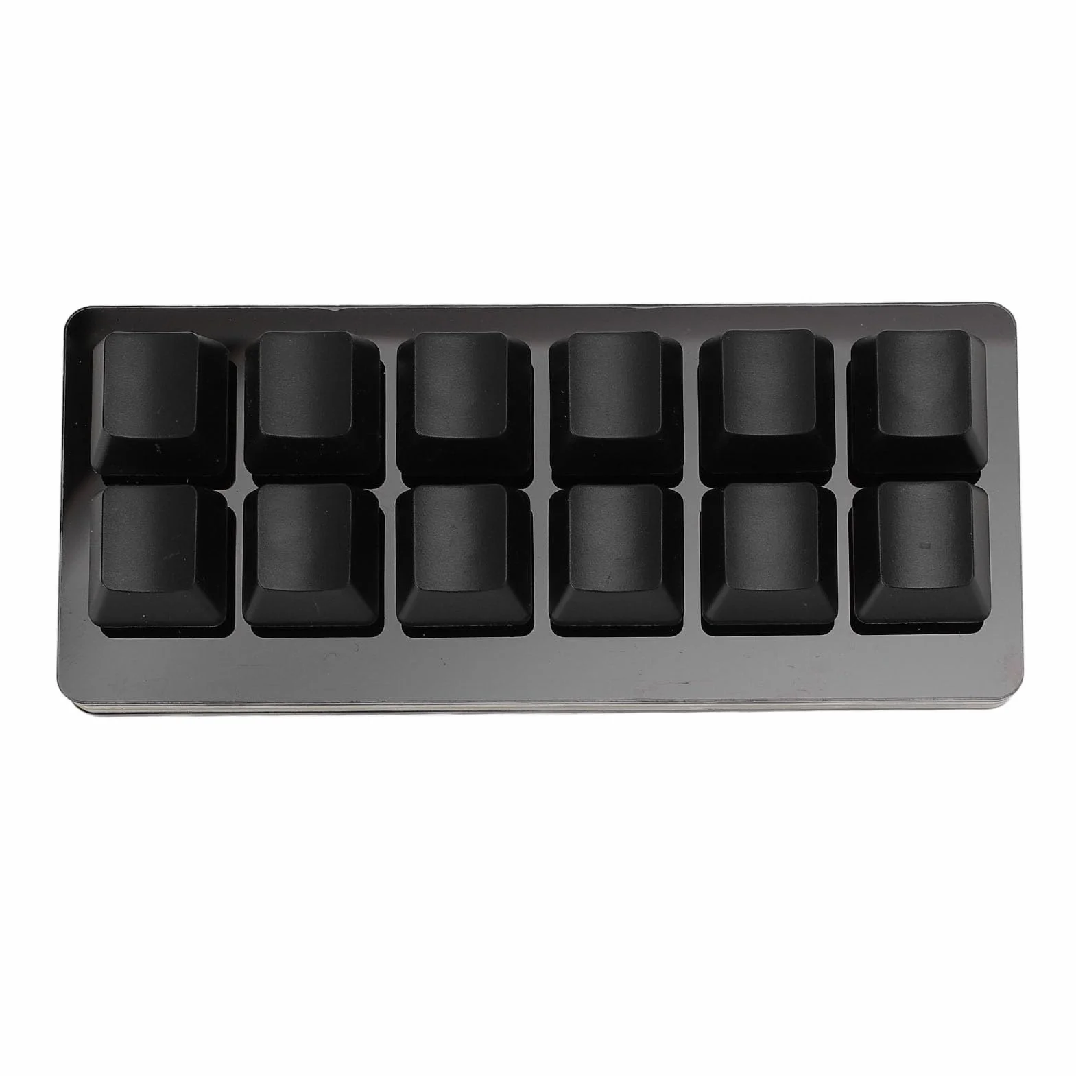 Gugxiom Teclado Mecánico Programable con una Mano, Teclado Mecánico Multifuncional RGB de 12 Teclas, Teclado Macro Programable, Teclado con una Mano para (Black)