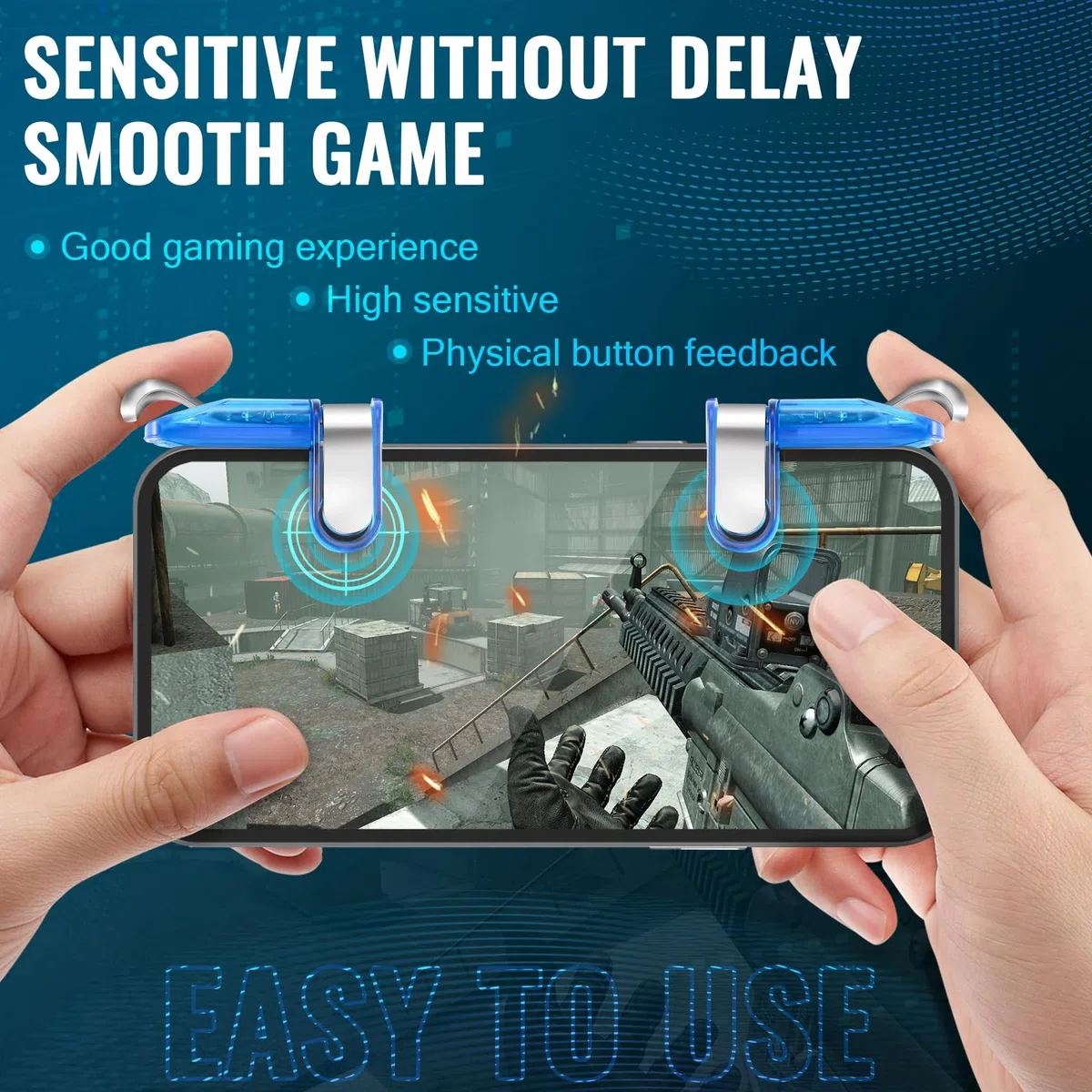 VIOPDER Mini Gatillo de Juego para Gamepad Control MóVil L1 R1 Game Botones de Fuego L1 R1 para Android Ios Joystick