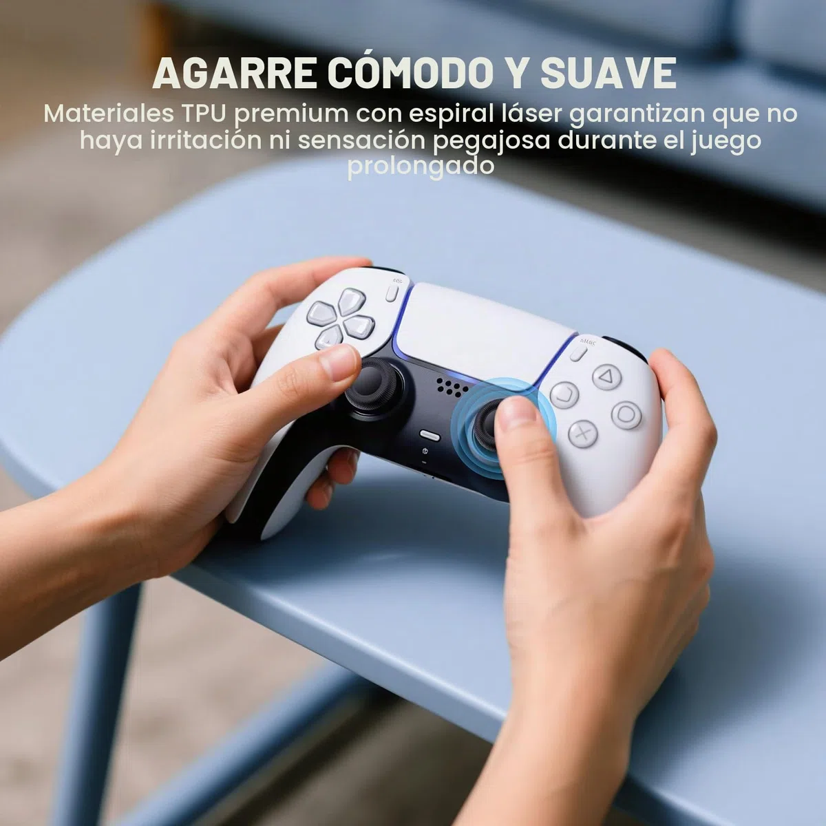 NEWDERY Juego de 10 Tapas para Mando de PS5/PS4, diseño Antideslizante con Textura láser, Resistentes al Desgaste, para mandos de PS5/PS4