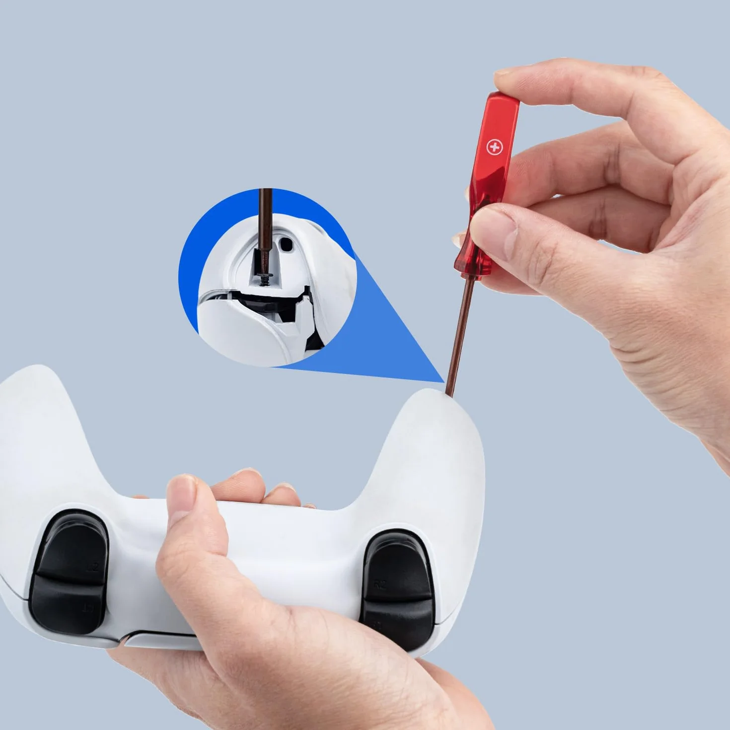 Mcbazel TMR Joystick Electromagnético de Repuesto para Mando PS5 DualSense, con Thumbsticks de Repuesto y Kit de Reparación, Anti-Drift